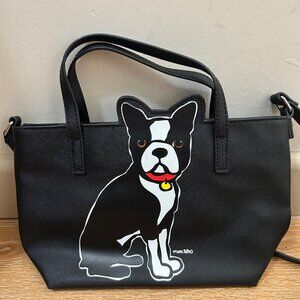 Marc Tetro Boston Terrier Black Purse Handbag New York City Cute Dog